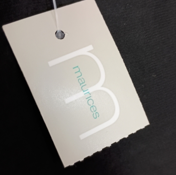 NWT Maurices Smocked Waist Top in Black - Picture 4 of 7